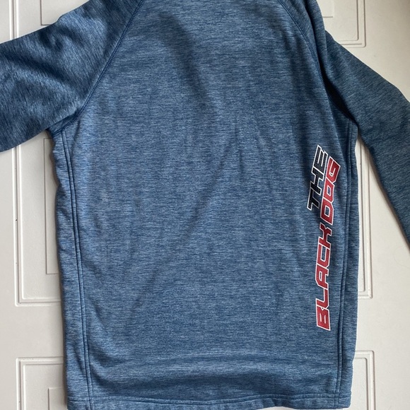 The Black Dog Mens Performance Hooded Sweatshirt Blue S - Picture 6 of 7